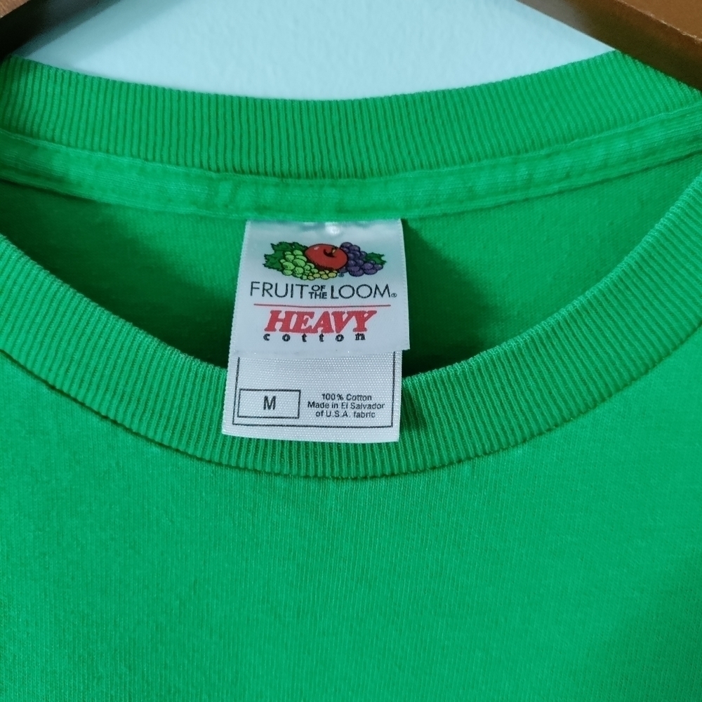 Green cotton t-shirt Tennis M - Picture 6 of 6